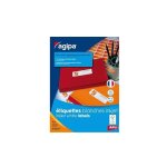 Etiquette adresse jet d'encre 52, 5 x 29, 7 mm agipa 102496 blanche - bote de 4000
