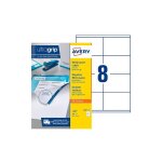 Avery - etiquette adresse jet d'encre et laser 105 x 70 mm 3426 - 100 blanche - bo�te de 800