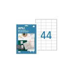 Etiquettes adresse jet d'encre, laser et copieur 48, 5 x 25, 4 mm apli blanche - bote de 440