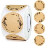 [jamais utilis�] �tiquettes autocollantes rondes en papier kraft, 5 cm, pour confitures, cadeaux, enveloppes, ...
