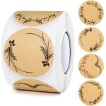 �tiquettes autocollantes rondes en papier kraft, 5 cm, pour confitures, cadeaux, enveloppes, p�tisseries ...