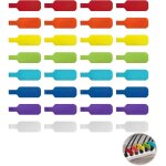 �tiquettes de c�bles r�utilisables, marquage multicolore en nylon, surface d'�criture 4x2 cm pour identificati ...