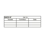 Etiquette de maintenance pour bloc de secours