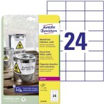 Etiquette plastique avery - zweckform l4718 - 20 70 x 37 mm film de polyester blanc 480 pc(s) fixation ...