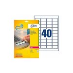 Etiquette de scurit laser 45, 7 x 25, 4 mm avery l6145 - 20 blanche - pochette de 800