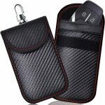 Etui anti rfid cl voiture signal blocage faraday pochette sac, lot de 2 pochettes blocage signal rfid ...