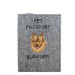 Eurasier, eurasian - prot�ge passeport pour chien, prot�ge document, cadeau voyage d'art - dog