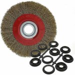 Brosse circulaire en acier pour nettoyer touret à meuler, diamètre 125 mm / 150 mm / 200 mm, 200mm Brosse circulaire en acier pour nettoyer touret à meuler, diamètre 125 mm / 150 mm / 200 mm, 200mm