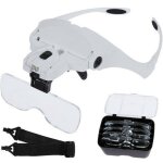 Euritecsa - lunette de loupe 2 lumières led 5 lentilles lunettes grossissantes ajustable, interchangeable, ... Euritecsa - lunette de loupe 2 lumières led 5 lentilles lunettes grossissantes ajustable, interchangeable, ...