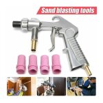Euritecsa - pistolet de sablage pneumatique sableuse décapage + 4x céramique buse 4 / 5 / 6 / 7mm Euritecsa - pistolet de sablage pneumatique sableuse décapage + 4x céramique buse 4 / 5 / 6 / 7mm