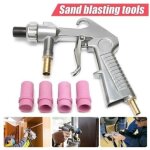 Euritecsa - pistolet de sablage pneumatique sableuse d�capage + 4x c�ramique buse 4 / 5 / 6 / 7mm