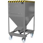 Eurokraft pro, conteneur - silo en forme d'entonnoir, mobile avec