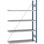 Eurokraft pro, rayonnage embotable  tablettes, bleu / galvanis