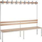 Eurokraftbasic - eurokraft basic, banc de vestiaire avec dossier, unilatral,
