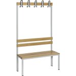 Eurokraft basic, banc de vestiaire avec dossier, unilat�ral,