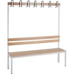 Eurokraftbasic - eurokraft basic, banc de vestiaire avec dossier, unilatéral, Eurokraftbasic - eurokraft basic, banc de vestiaire avec dossier, unilatéral,
