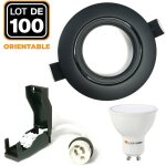 100 spots encastrables orientables noir matt avec gu10 led de 5w 100 spots encastrables orientables noir matt avec gu10 led de 5w