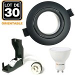 30 spots encastrables orientables noir matt avec gu10 led de 5w 30 spots encastrables orientables noir matt avec gu10 led de 5w