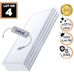 Europalamp - 4 dalles led premium ultra slim 120x30 40w blanc neutre 4000k