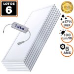 Europalamp - 6 dalles led premium ultra slim 120x30 40w blanc neutre 4000k