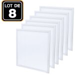 Europalamp - dalle led 600x600 40w lot de 8 pcs pmma blanc froid 6000k haute