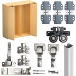 Evotrade - kit folding de quincaillerie pliante pour armoire � panneaux pliants soft closing (rail 2 ...