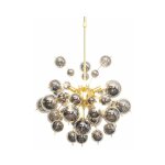 Explode - suspension - 8 lumire -  50 cm - dor / laiton - art deco, design - clairage intrieur - ...
