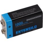 Extensilo - pile bloc batterie 9v pour divers appareils (1000mah, 9v, li - ion), pr�te � l'emploi, avec ...