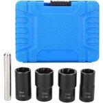 Msbd 5 pices socket set roue de verrouillage crou boulon goujon extracteur extractor 17mm 19mm 21mm ...