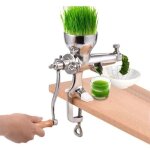 Extracteur de jus manuel, presse - agrumes d'herbe de bl� extracteur de jus manuel en acier inoxydable ...