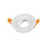 Fabrilamp - fab 14448re01 encastr� anou 1xgu10 rond blanc 2x9, 2x9, 2 cm 8 de coupe. / coupe. / portalampara ...