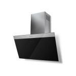 Faber ? hotte d�corative inclin�e 800mm inox / verre noir ? classe a ? d�bit 720 m� / h ? niveau sonore ...