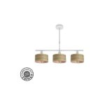 Fabrilamp - lampe gilda 3xe14 blanc / bois clair regx55x14 cm