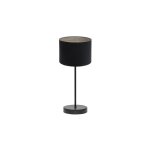 Lampe  poser tania 1xe14 noir / noir - bois gris 42x17x17 cm