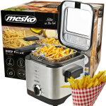 Fabrilamp - mesko home ms 4910 friteuse unique 1, 5 l autonome 900 w friteuse noir, acier satin�