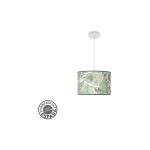 Fabrilamp - pendentif mode 1xe27 blanc / vert feuille regx30x30cm