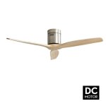 Fabrilamp - todolampara - ventilateur de moteur de plafond dc mod�le aguilon nickel, 3 pales haya, 5 ...