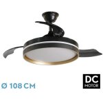 Fabrilamp - ventilateur de plafond dc mandarin � intensit� variable avec t�l�commande (72 w 3cct 7 200 ...