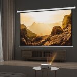 Fabulcozy �cran de projection motoris� 171l x 130h cm, 4:3 4k hd, montage mural / plafond, t�l�commande ...