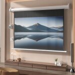 Fabulcozy �cran de projection motoris� 247l x 168h cm, 16:9 4k hd, montage mural / plafond, t�l�commande ...