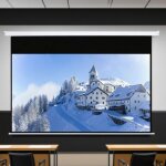 Fabulcozy �cran de projection motoris� 288l x 174h cm, 16:9 4k hd, montage mural / plafond, t�l�commande ...