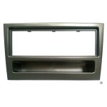 Facade autoradio 1din compatible avec opel agila 00 - 06 - anthracite - avec vide poche