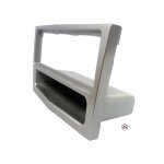 Facade autoradio 1din compatible avec opel antara ap06 - argent - avec vide poche