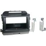 Facade autoradio 2din compatible avec kia sportage 10 - 15 avec vide poche induction qi noir