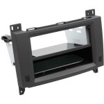 Facade autoradio 2din compatible avec mercedes classe a b ap04 induction qi avec vide poche noir rubber ...