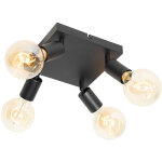 Facil - spot plafond, plafonnier - 4 lumi�re - l 29 cm - noir - moderne - �clairage int�rieur - salon ...