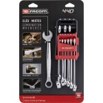 Facom 440. jp10pb jeu de cl�s mixtes 9 pi�ces ouverture de cl� (m�trique) 8 - 19 mm d76538