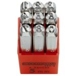 Facom - chiffres  frapper 0 - 8, hauteur 8 mm, 9 pices