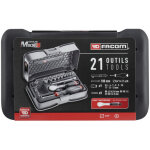 Facom ? coffret multi - outils 21 pi�ces ? douilles 6 points 1 / 4' ? cliquet r�versible �tanche � la ...