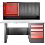 Facom - etabli haut en inox jls3, 7 glissi�res + supports